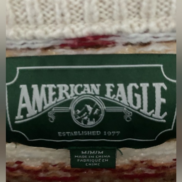 ae cropped fairisle crew neck sweater - Picture 5 of 5